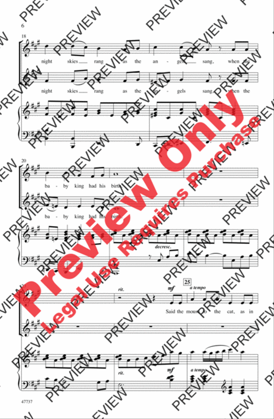 The Cat and the Mouse Carol 2-Part scores gallery preview page 5