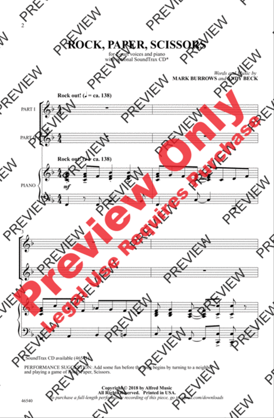 Rock, Paper, Scissors 2-Part scores gallery preview page 2
