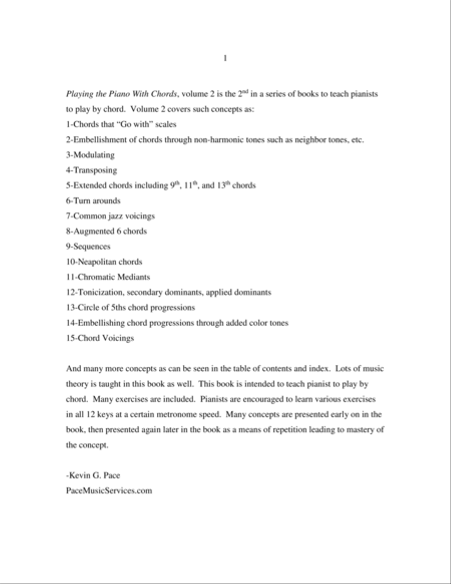 Playing the Piano With Chords - Volume 2 Piano Method scores gallery preview page 4