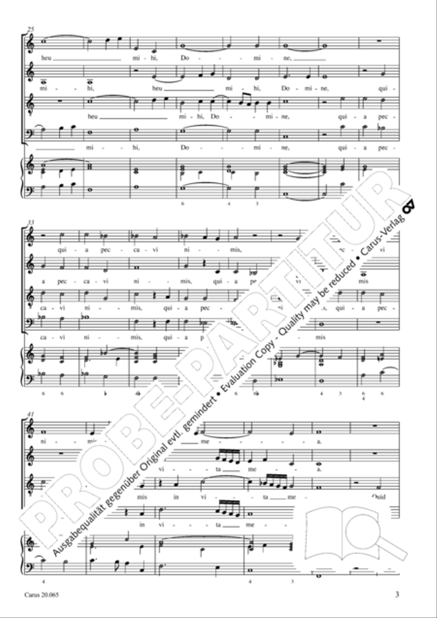 Heu mihi, Domine 4-Part scores gallery preview page 4