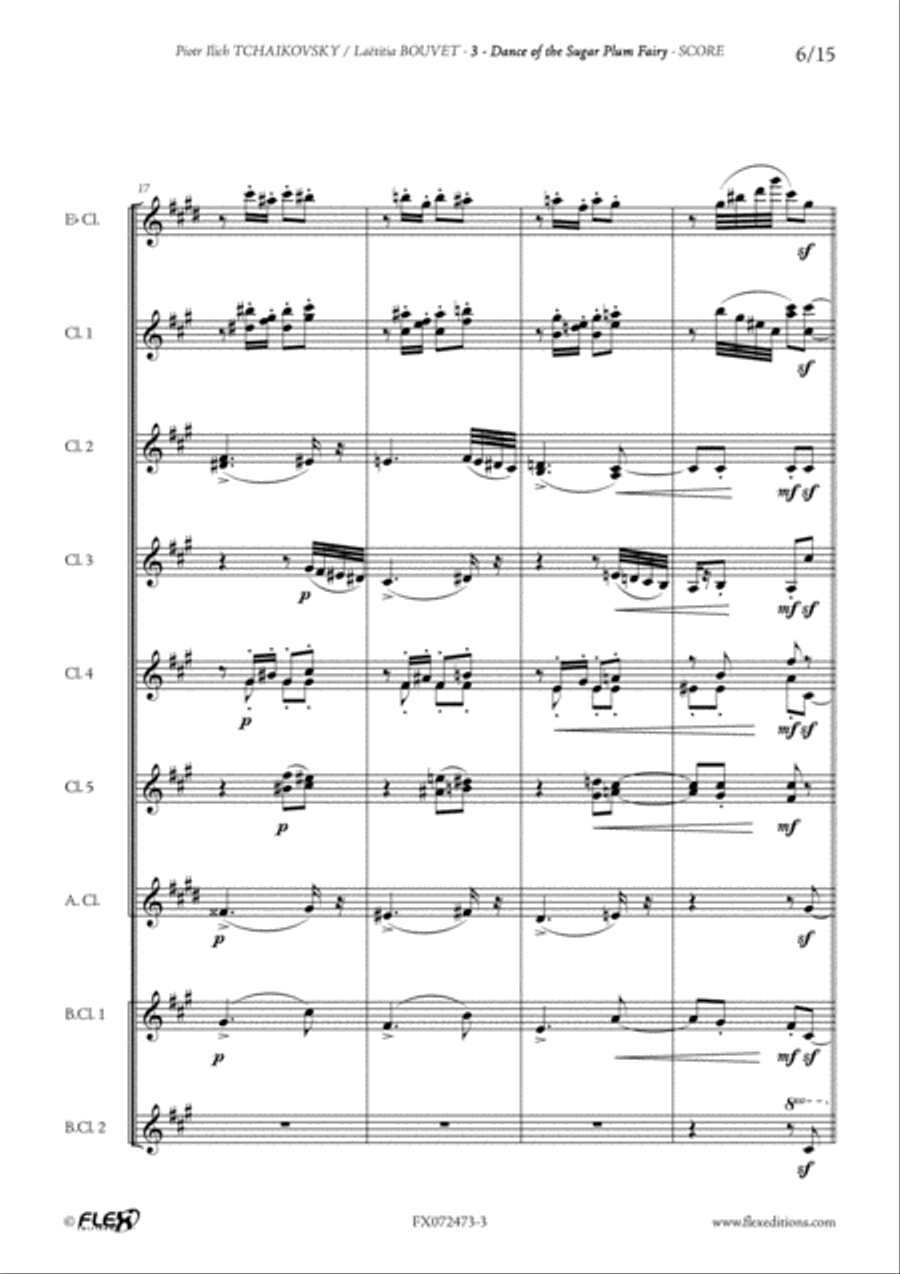 Nutcracker Suite - 3 Clarinet scores gallery preview page 6