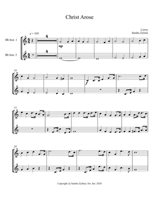 Christ Arose (treble Bb instrument duet, parts only)