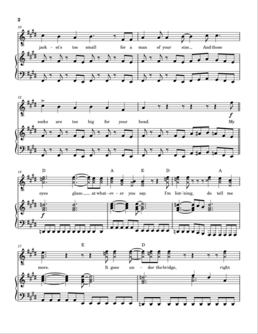 Portable Door Piano, Vocal, Guitar scores gallery preview page 3