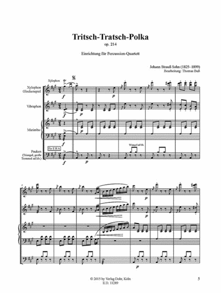 Tritsch-Tratsch-Polka op. 214 (für Percussion-Quartett)