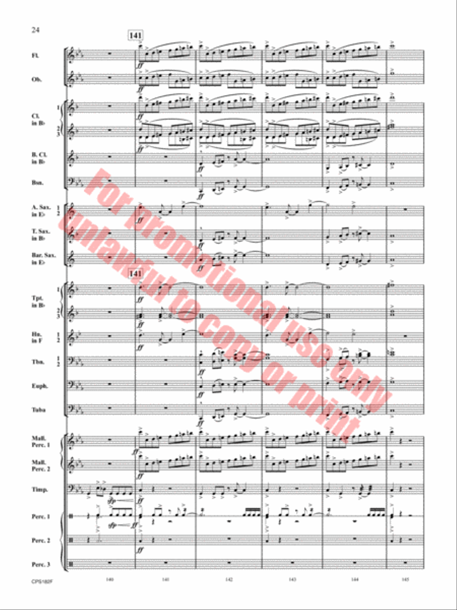 Ghost Run Concert Band scores gallery preview page 25