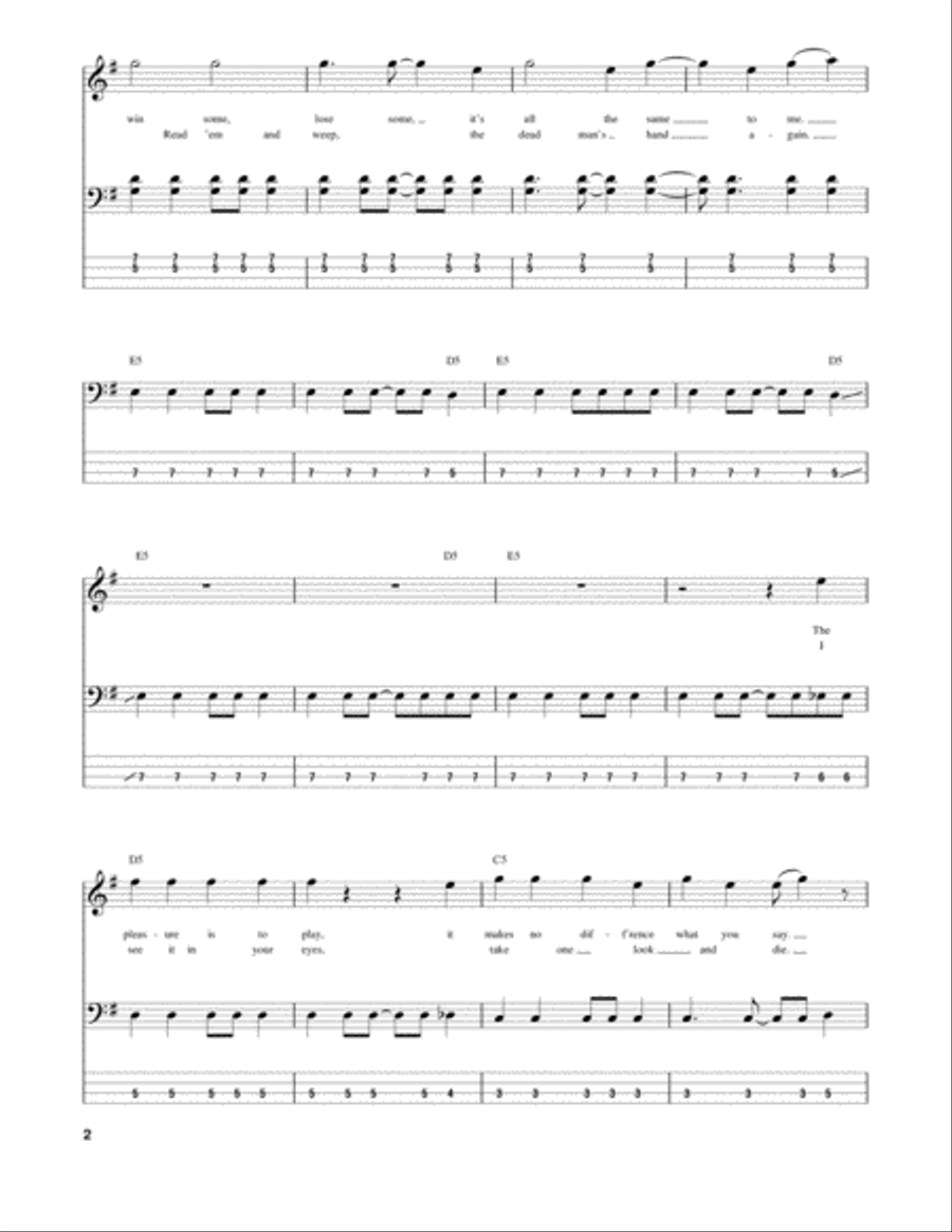 Ace Of Spades Guitar Tablature scores gallery preview page 2