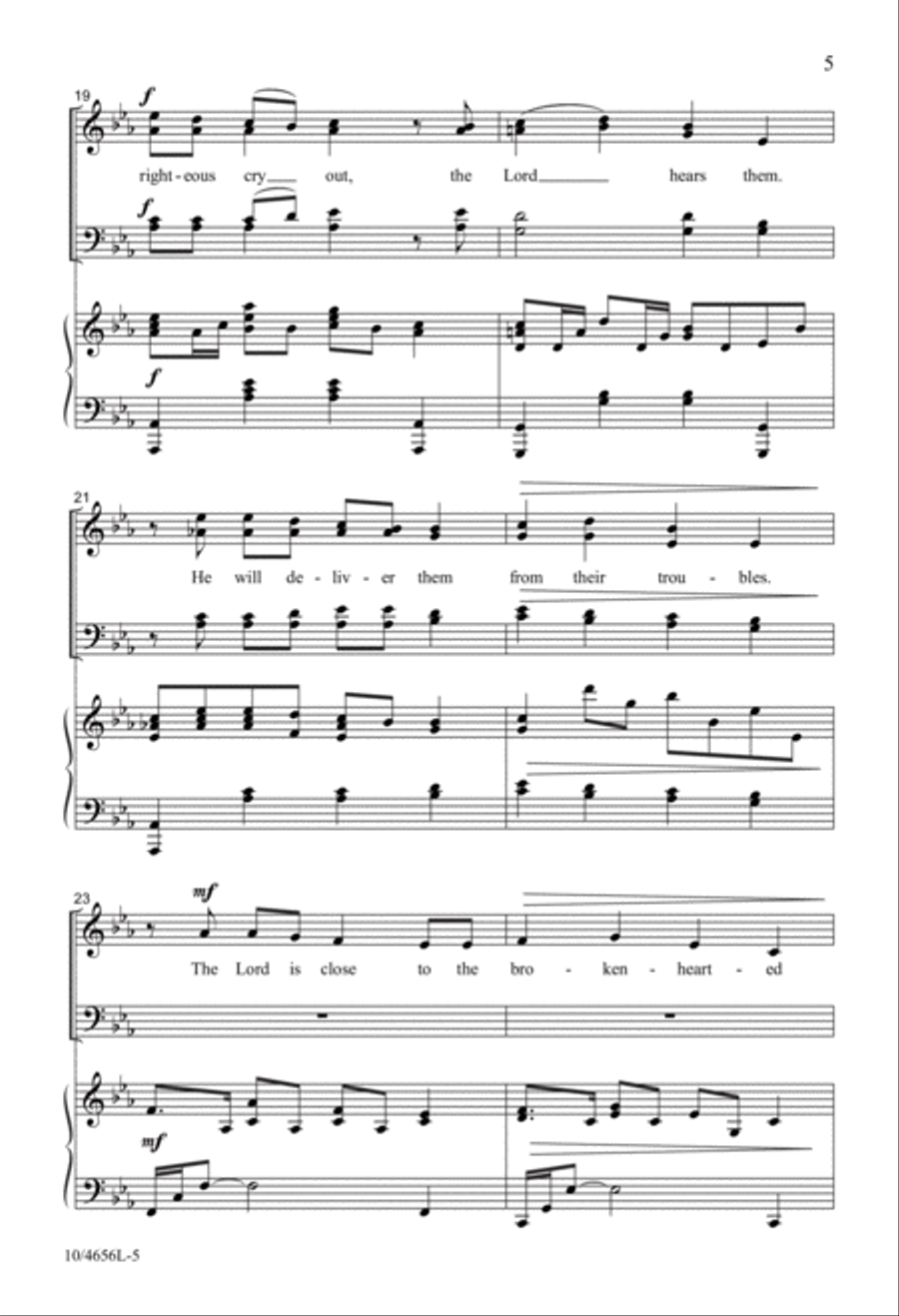 The Lord Is Listening 4-Part scores gallery preview page 5