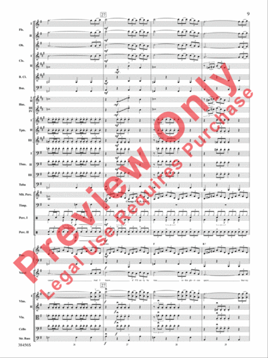 The Impossible Dream (from Man of La Mancha) Full Orchestra scores gallery preview page 10