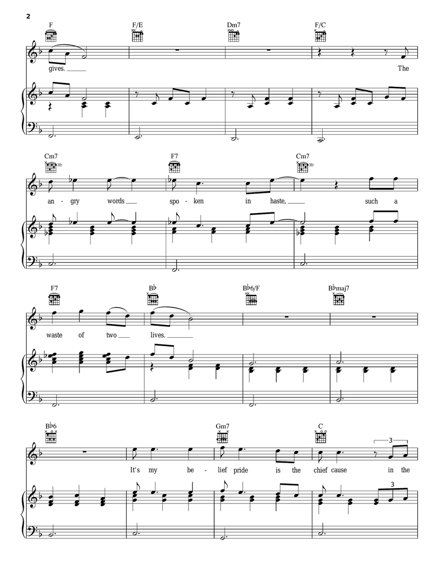 Husbands And Wives Piano, Vocal, Guitar scores gallery preview page 2