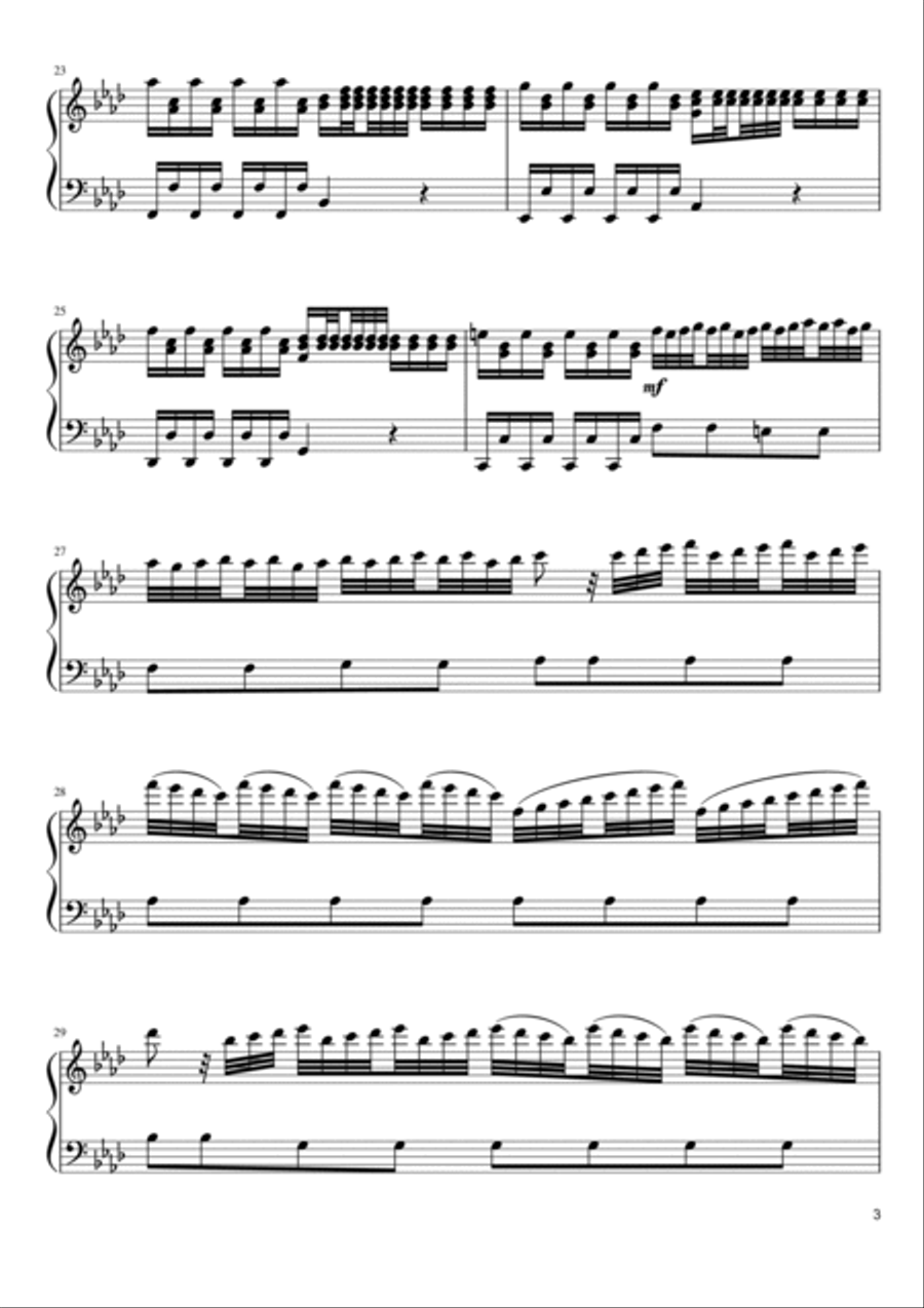 Winter (from The Four Seasons) - Piano Solo Piano Solo scores gallery preview page 3