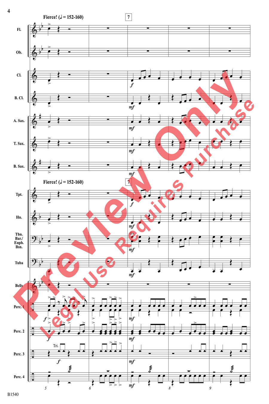 Tambora! Concert Band scores gallery preview page 4