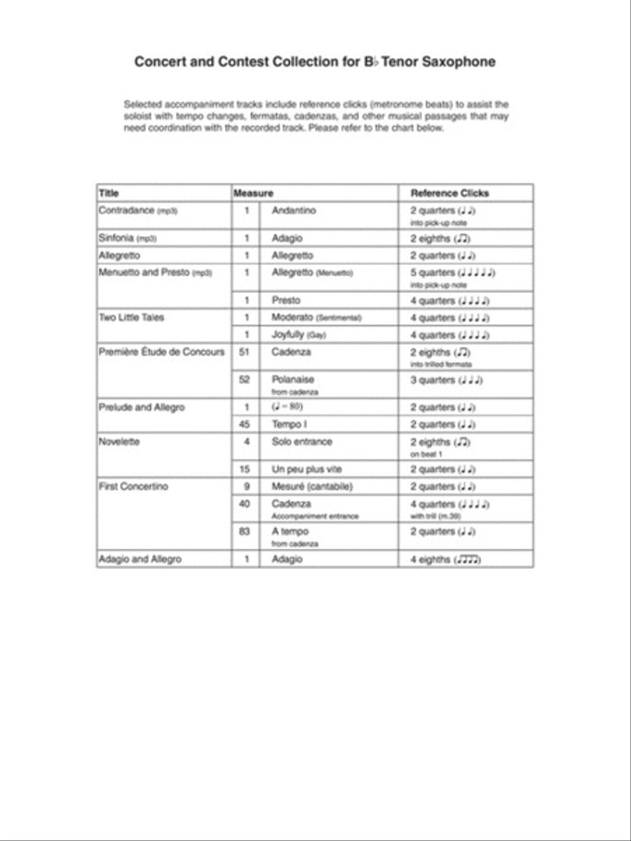 Concert and Contest Collection for Bb Tenor Saxophone Concert Band Methods scores gallery preview page 4