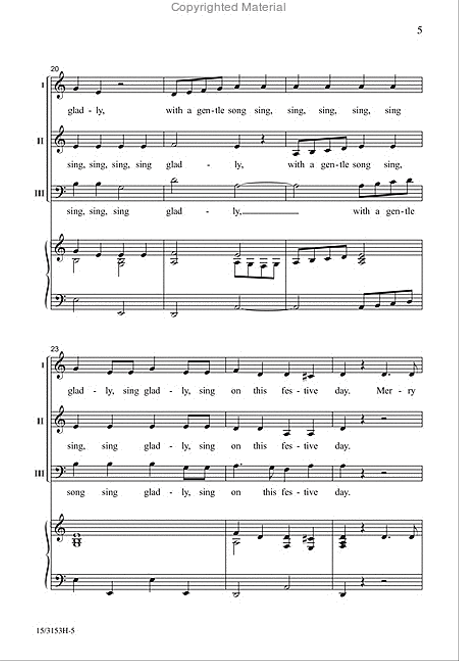 Sing Gladly Sing Gladly 3-Part scores gallery preview page 5
