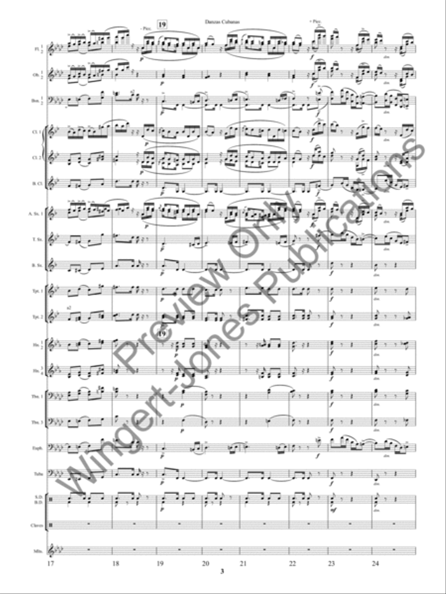 Danzas Cubanas Concert Band scores gallery preview page 6
