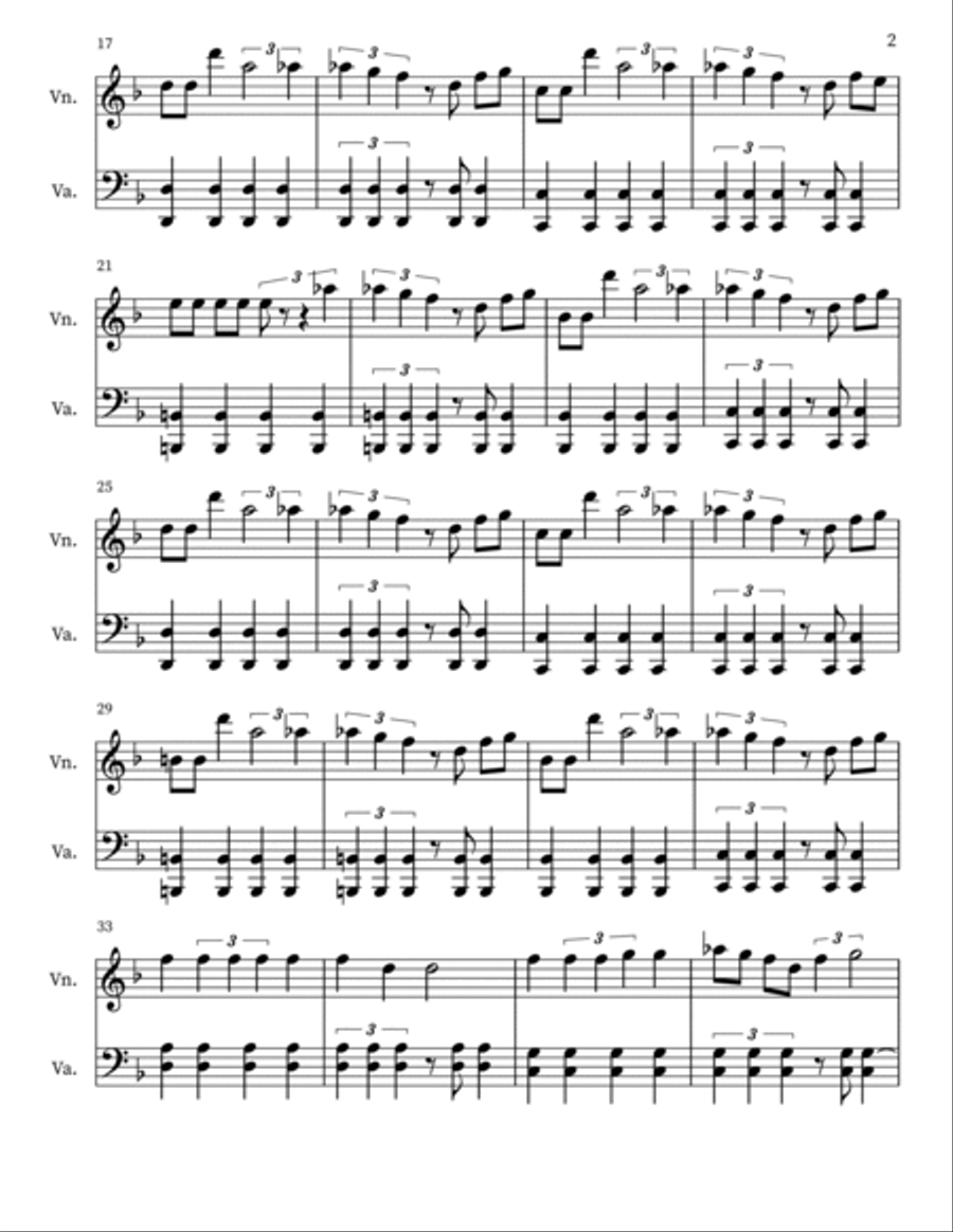 Beautiful Day Outside String Duet scores gallery preview page 2