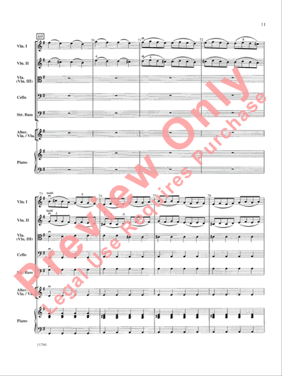 Entrance of the Queen of Sheba String Orchestra scores gallery preview page 12