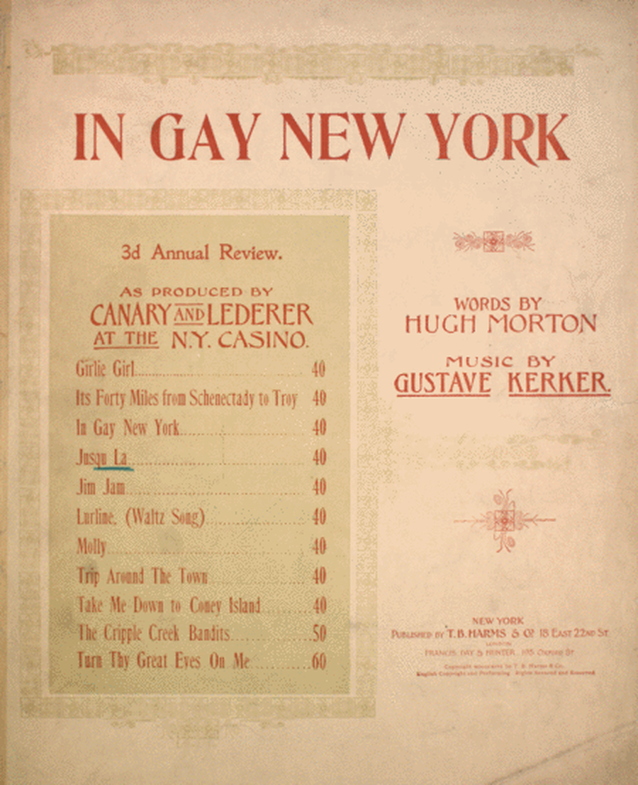 In Gay New York. 3d Annual Review. Jusqu La