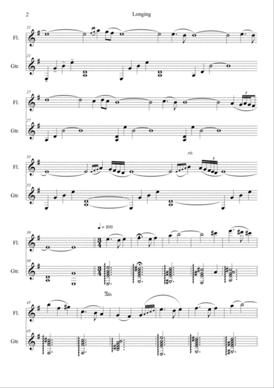 Longing Flute scores gallery preview page 2