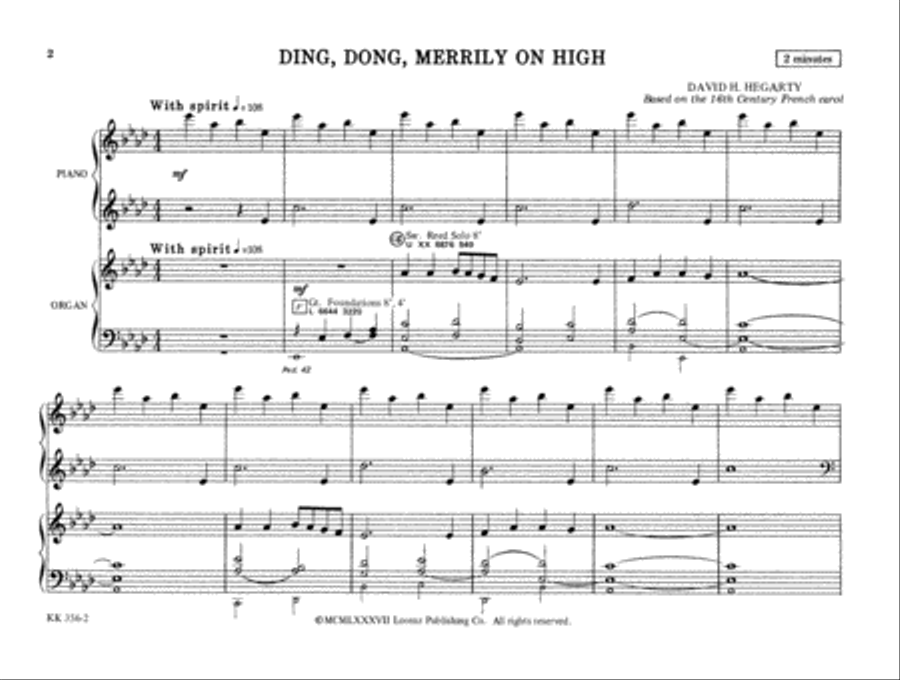 Christmas Duets for Organ and Piano, No. 4 Organ scores gallery preview page 2