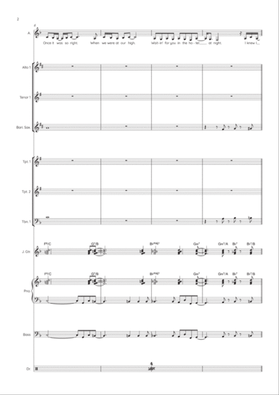 Tears Dry On Their Own Jazz Ensemble scores gallery preview page 3