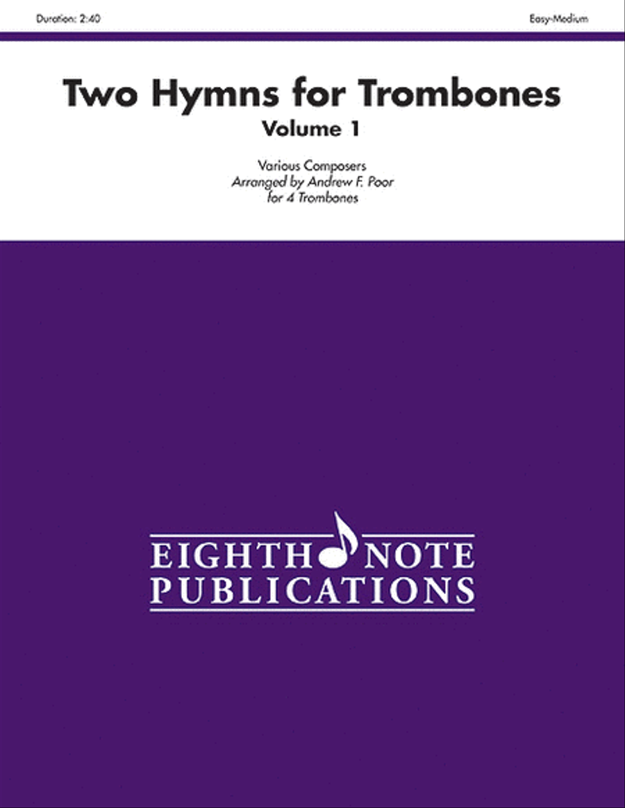 Two Hymns for Trombones, Volume 1 Trombone Quartet scores gallery preview page 1