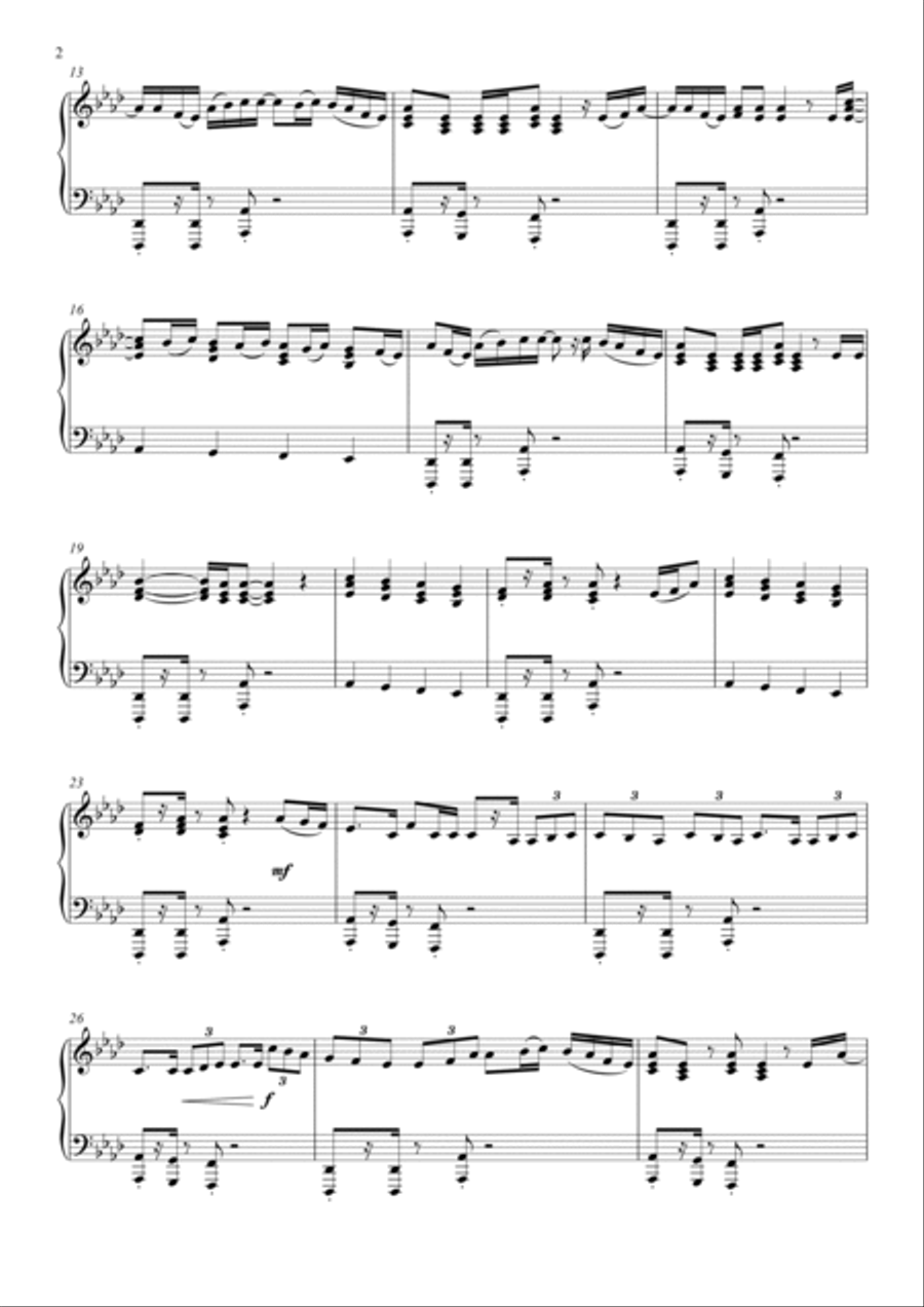 Big God Big God Piano Solo scores gallery preview page 2