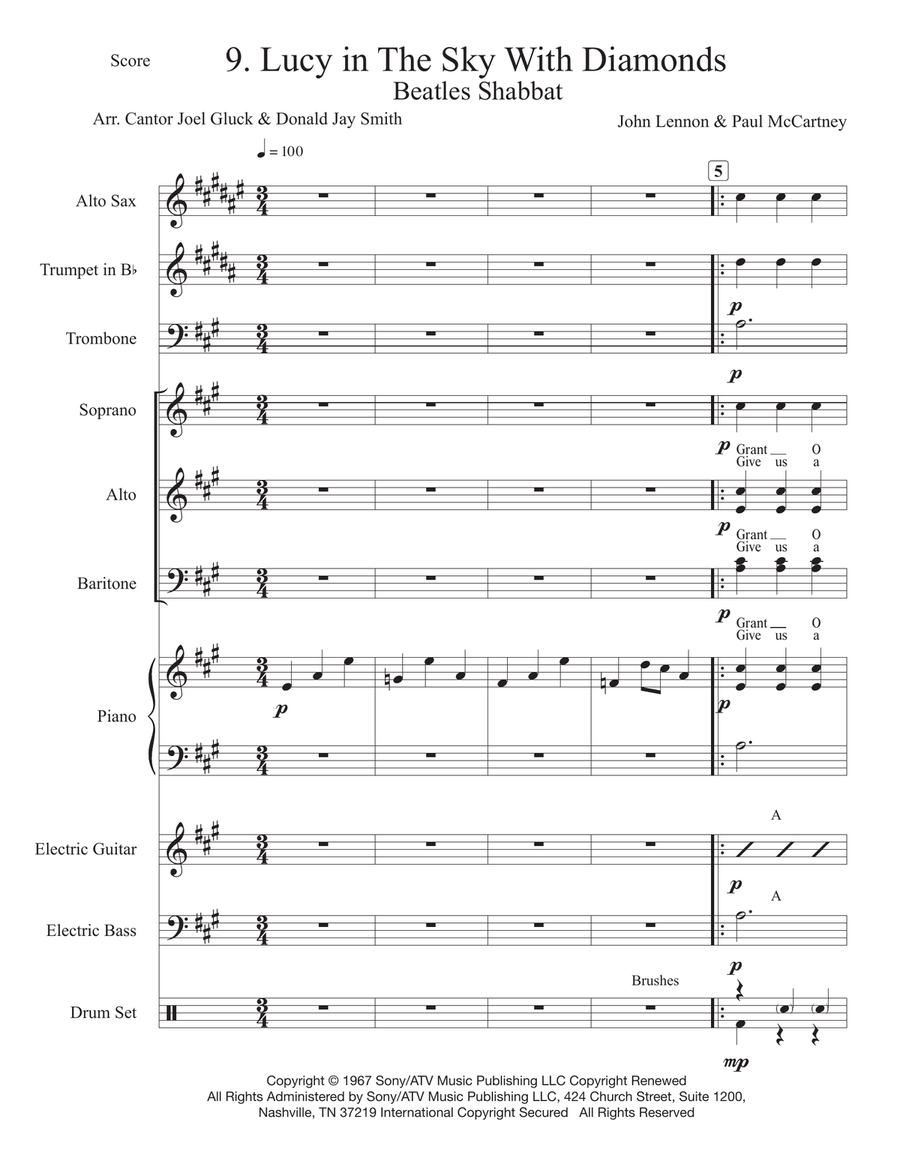 Lucy In The Sky With Diamonds Cover Band scores gallery preview page 1