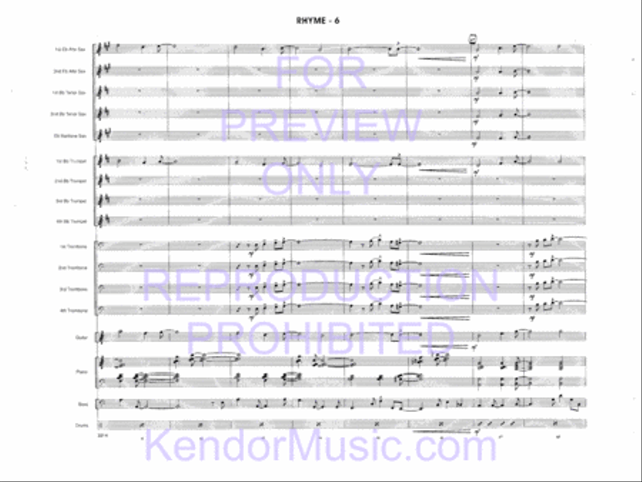 Rhyme (Full Score) Jazz Ensemble scores gallery preview page 8
