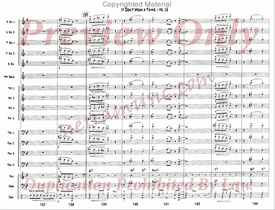 It Don't Mean a Thing If It Ain't Got That Swing Jazz Ensemble scores gallery preview page 19