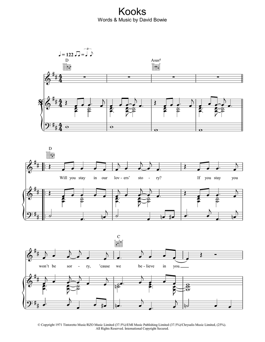 Kooks Acoustic Guitar scores gallery preview page 1