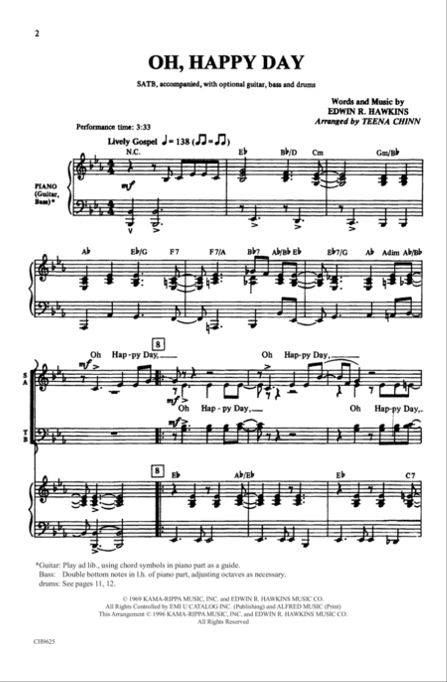 Oh, Happy Day 4-Part scores gallery preview page 2