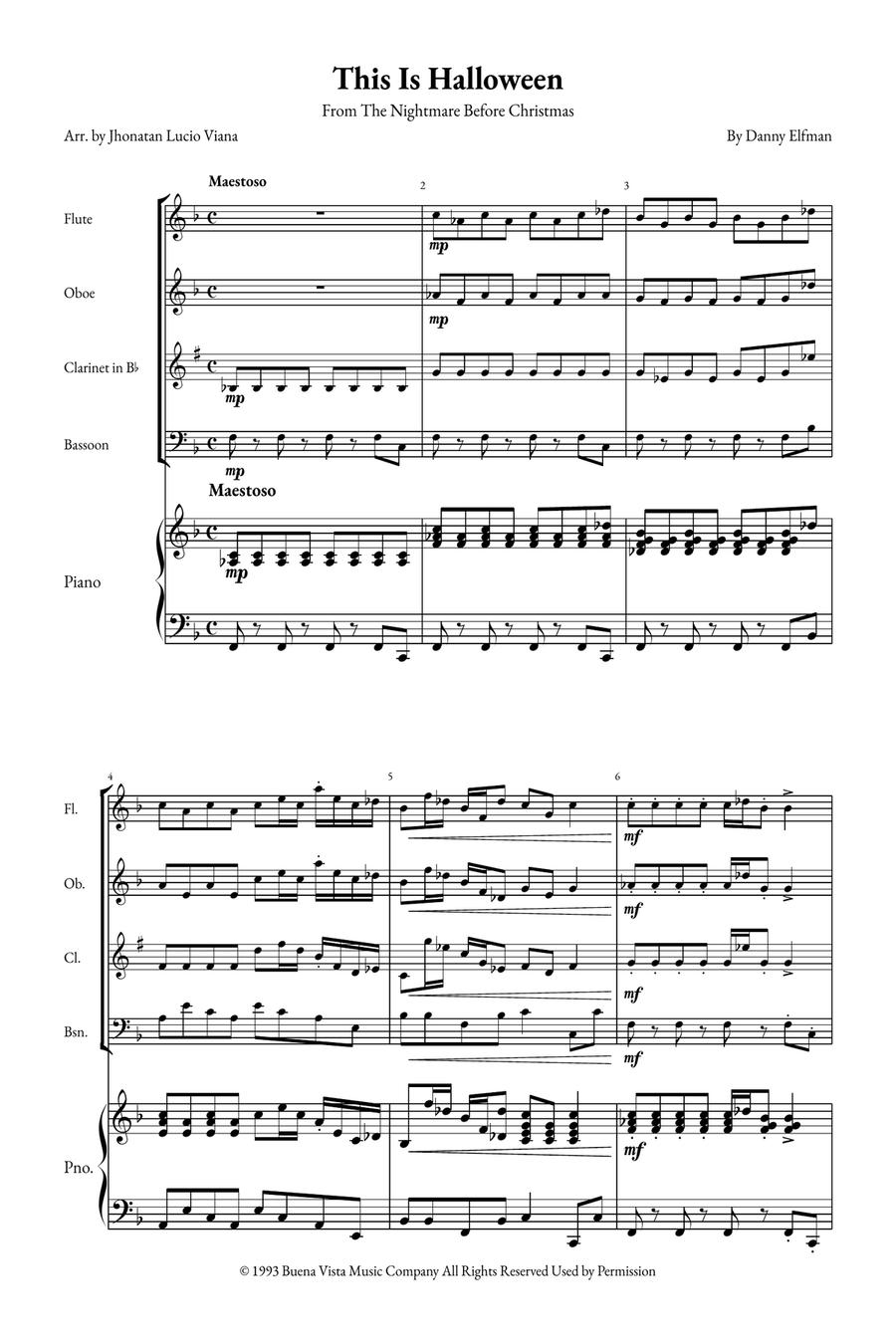 This Is Halloween Small Ensemble scores gallery preview page 1