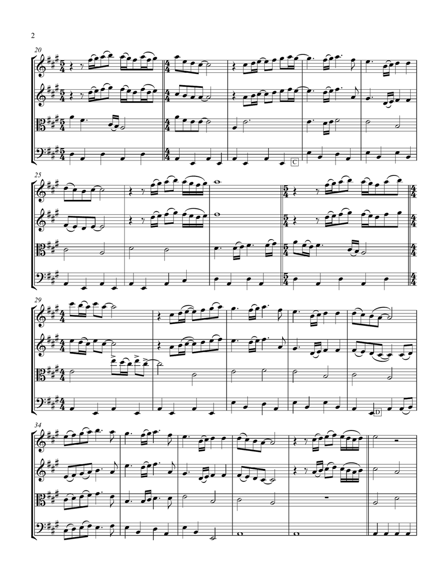 Chiquitita String Quartet scores gallery preview page 2