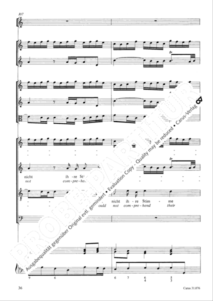 The heavens are telling the Father's glory (Die Himmel erzahlen die Ehre Gottes) 4-Part scores gallery preview page 37