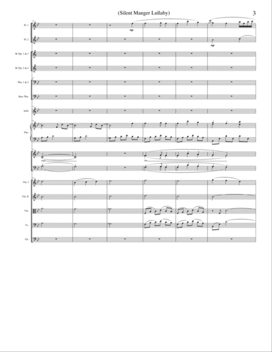 Silent Manger Lullaby Score and Parts 4-Part scores gallery preview page 3