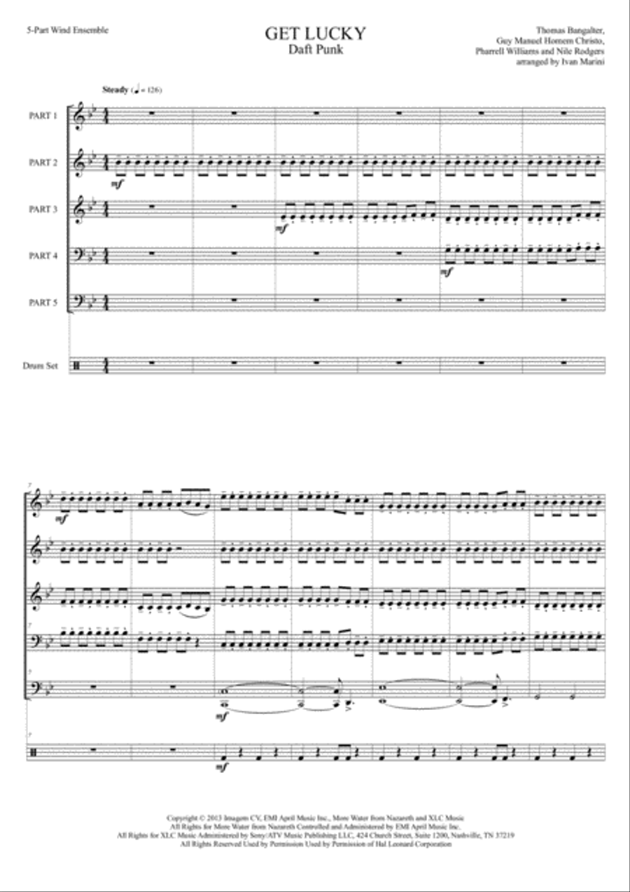 Get Lucky Small Ensemble scores gallery preview page 3