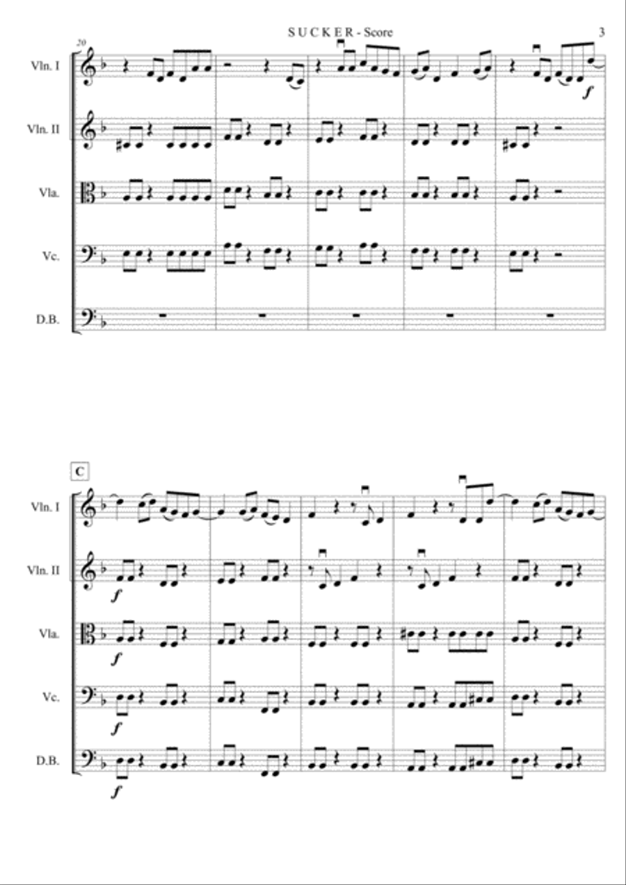 Sucker Sucker String Orchestra scores gallery preview page 3