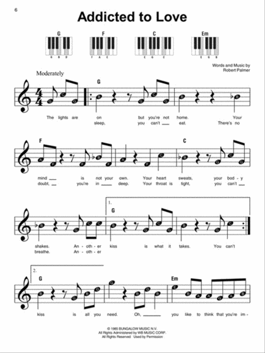 Four Chord Songs Super Easy Songbook by Various Easy Piano