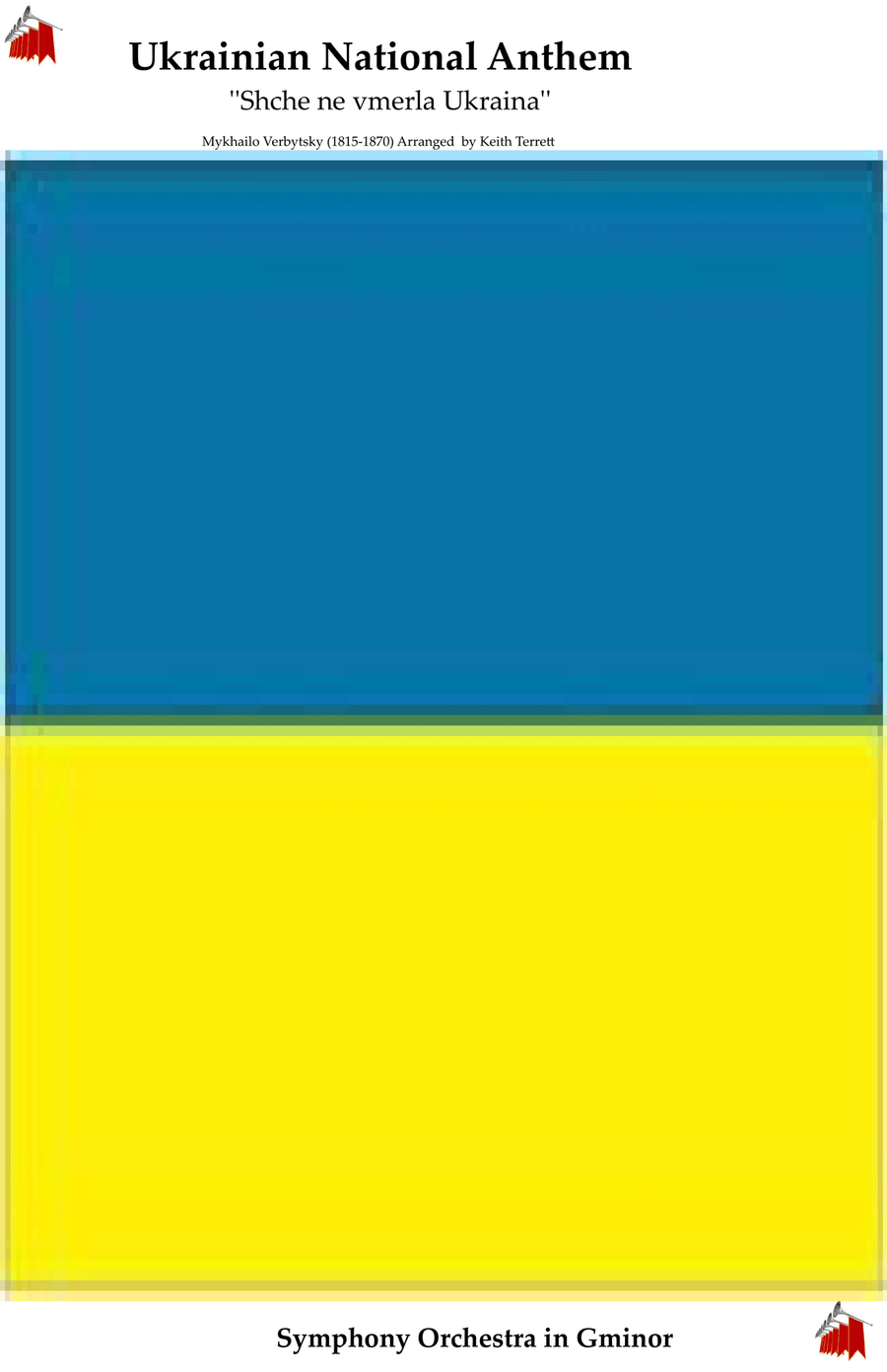Ukrainian National Anthem for Symphony Orchestra in G Minor KT Olympic World National Anthem Series Full Orchestra scores gallery preview page 1