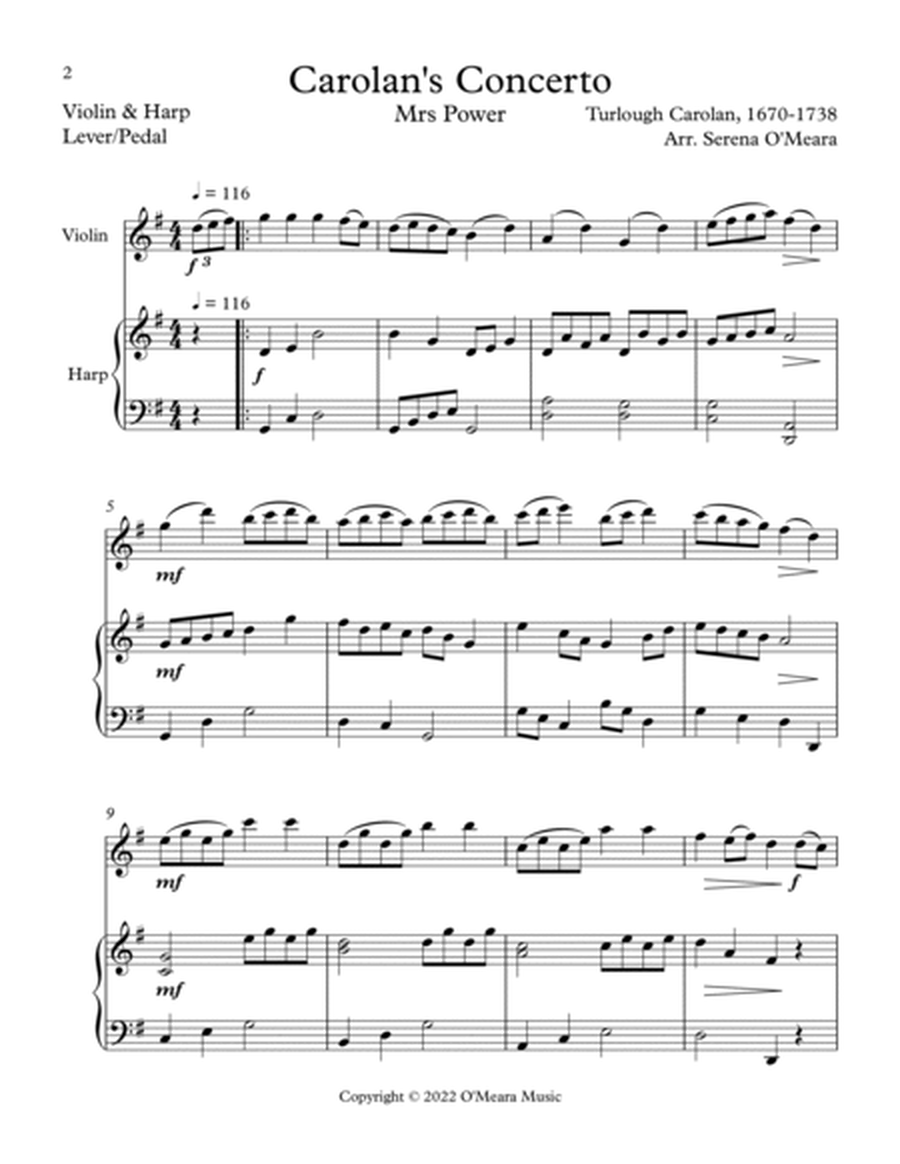 Carolan’s Concerto, Duet for Violin & Harp image number null