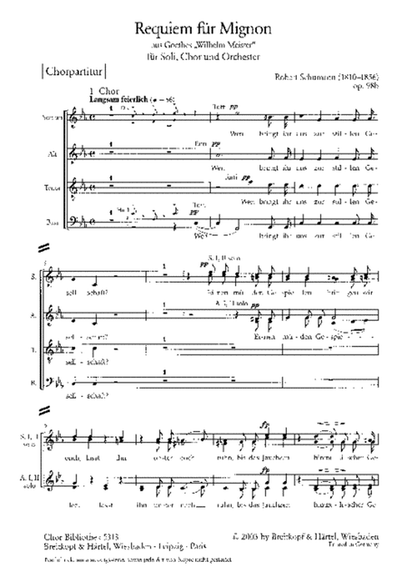 Requiem for Mignon Op. 98b