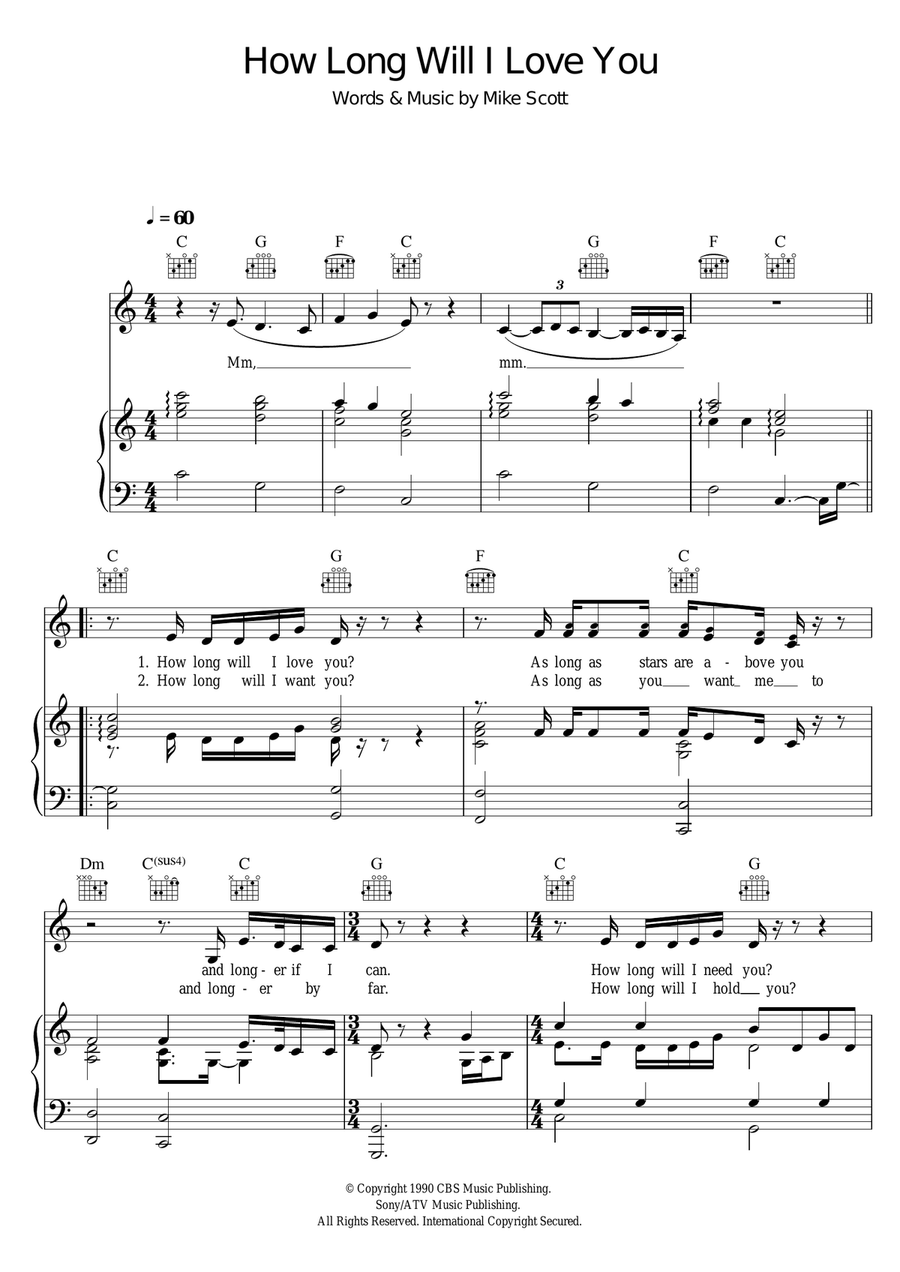 How Long Will I Love You How Long Will I Love You Acoustic Guitar scores gallery preview page 1