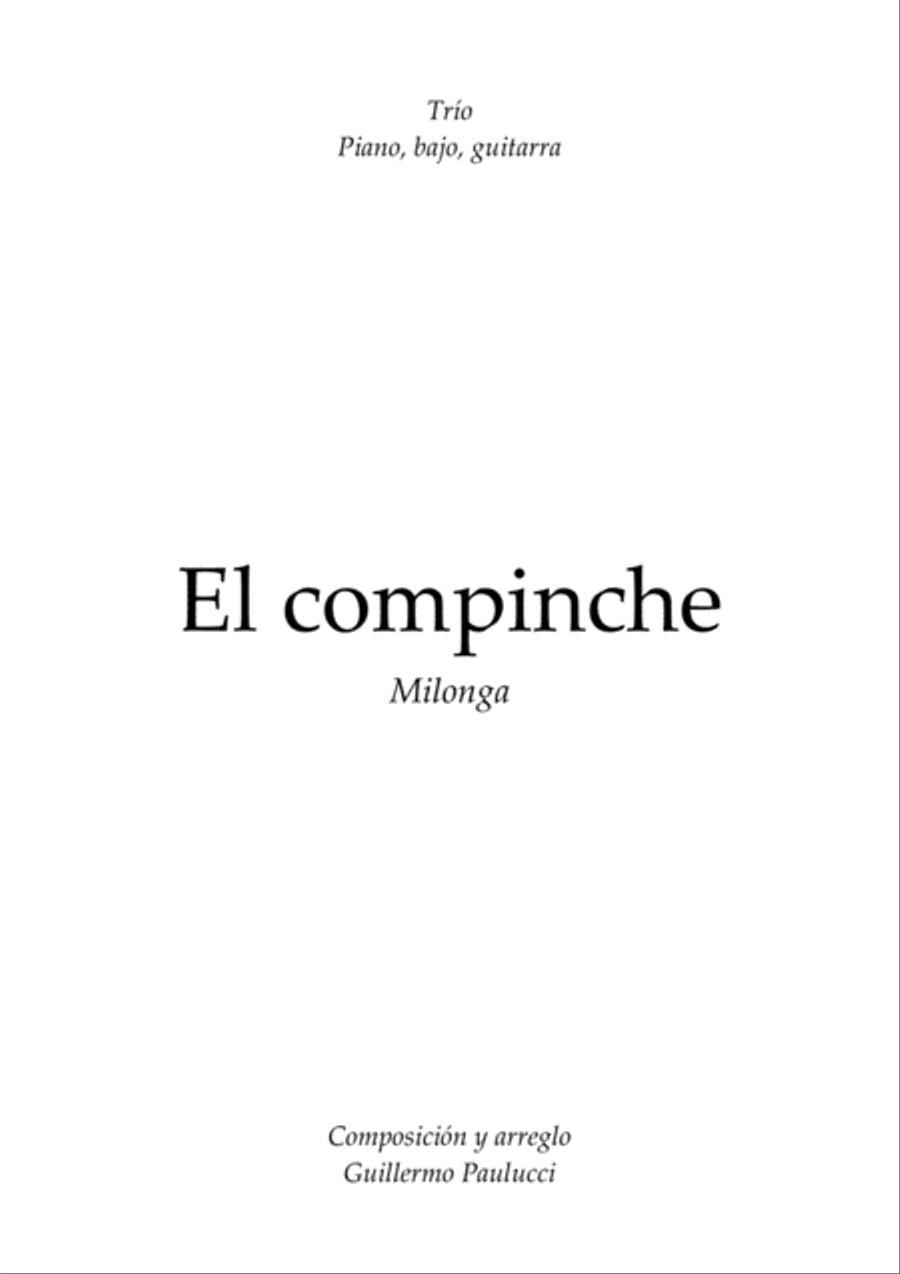 El compinche (milonga) String Duet scores gallery preview page 1