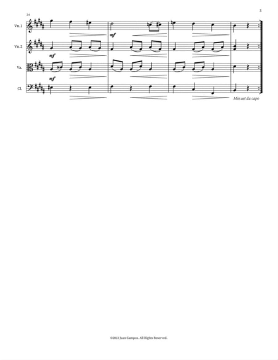 Danza ideal String Quartet scores gallery preview page 3