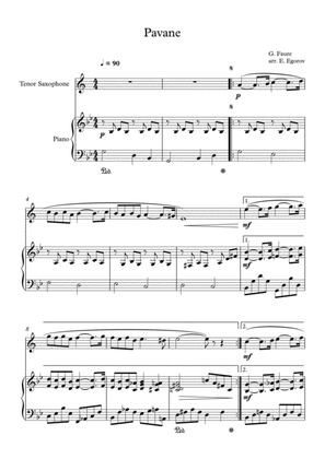 Pavane, Gabriel Faure, For Tenor Saxophone & Piano