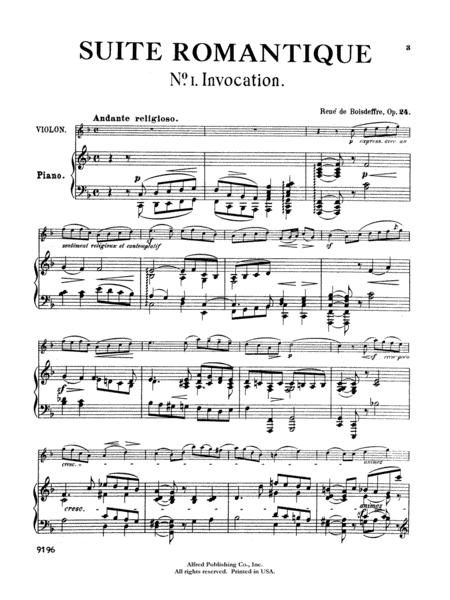 Suite Romantique, Op. 24, Nos. 1-3