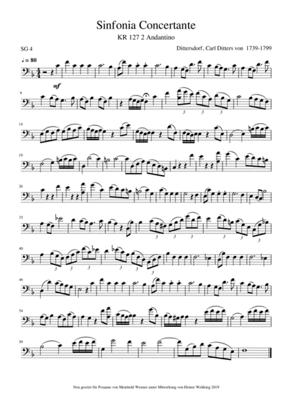 Trombone Solo Posaune Pieces Komponist born 1714-1739 - 10 Pieces Trombone Solo Posaune Soli Stüc