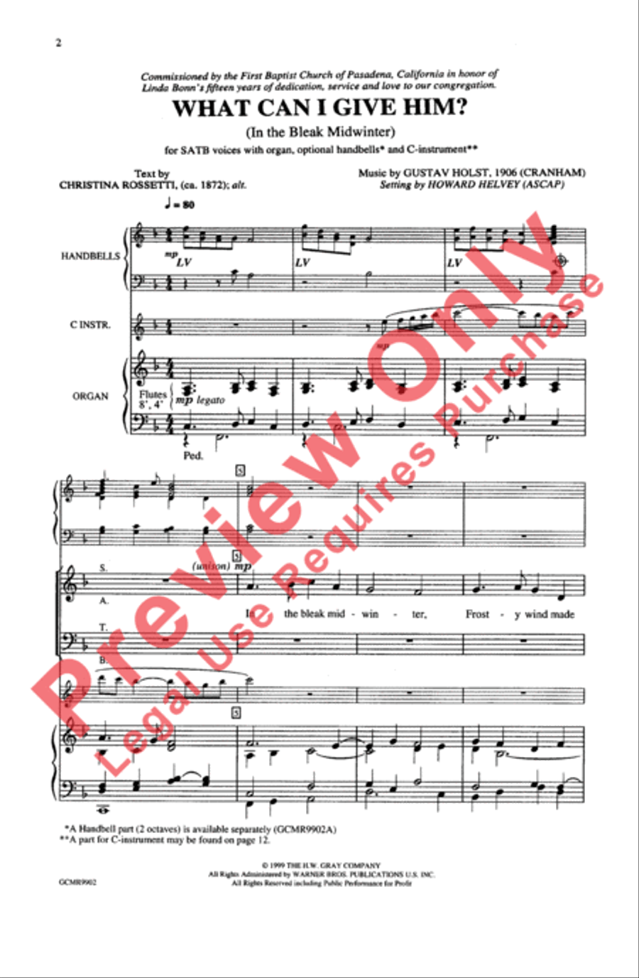 What Can I Give Him? 4-Part scores gallery preview page 2