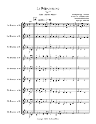 La Rejouissance (from "Heroic Music") (Eb) (Trumpet Nonet)