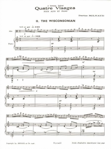 Four Faces: Ii. The Wisconsonian (viola And Piano)